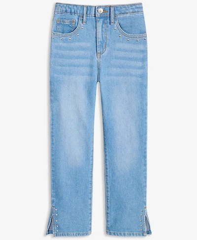 Little & Big Girls Light Wash Studded Bootcut Jeans, Exclusively at Macy's