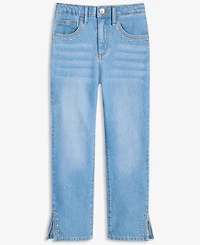 Little & Big Girls Light Wash Studded Bootcut Jeans, Exclusively at Macy's