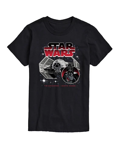 Airwaves Men's Star Wars Darth Vadar Ship Short Sleeve T-Shirt
