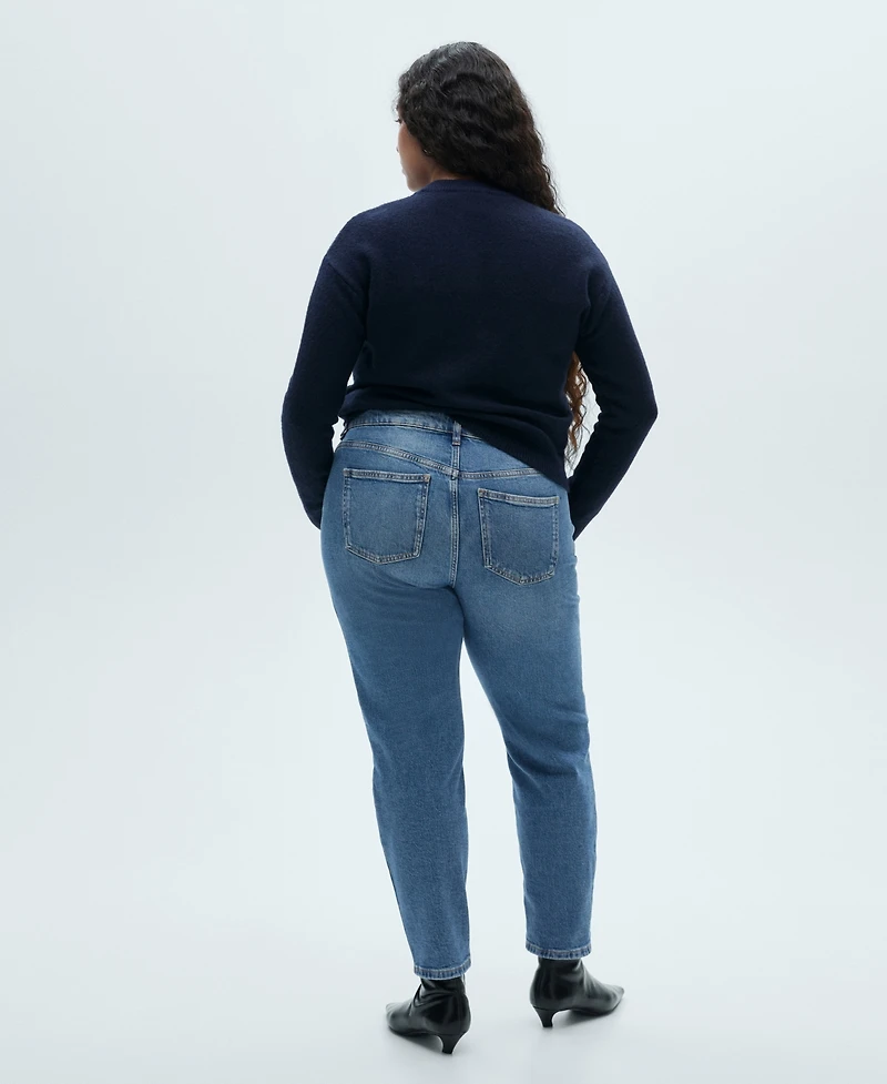 Mango Women's New Mom Comfort High-Rise Jeans