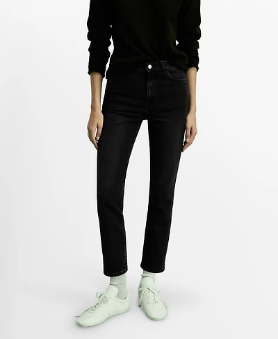 Mango Women's Claudia Slim-Fit Cropped Jeans