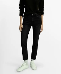 Mango Women's Claudia Slim-Fit Cropped Jeans