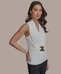 Donna Karan New York Women's Hardware-Detail Sleeveless Top
