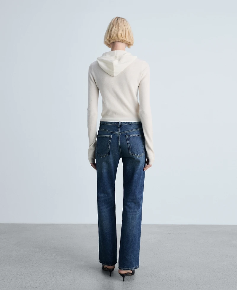 Mango Women's Miami Medium-Rise Straight-Fit Jeans
