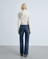 Mango Women's Miami Medium-Rise Straight-Fit Jeans