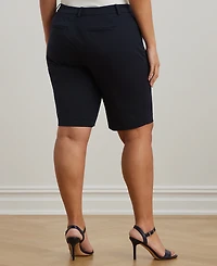 Lauren Ralph Plus-Size Stretch Cotton Shorts