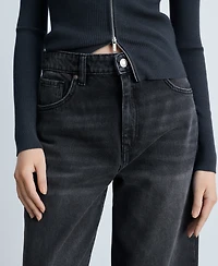 Mango Women's Miami Medium-Rise Straight-Fit Jeans