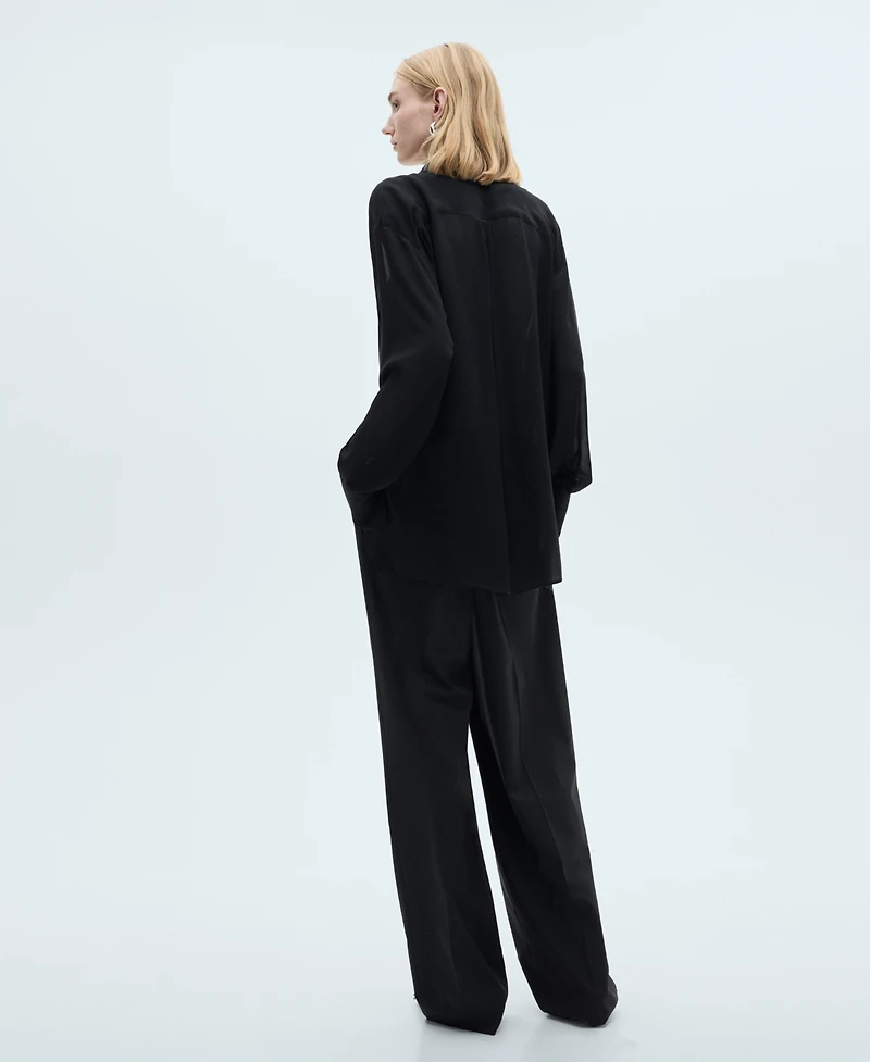 Mango Women's Straight-Fit Pleated Pants