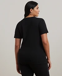 Lauren Ralph Plus Stretch Cotton T-Shirt