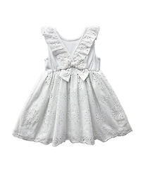 Blueberi Boulevard Baby Girls Ruffle Trim Eyelet Dress