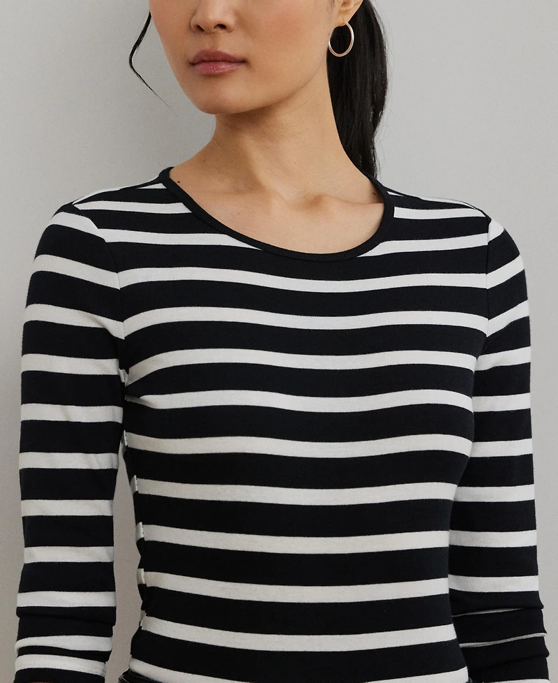 Lauren Ralph Long-Sleeve Stretch T-Shirt