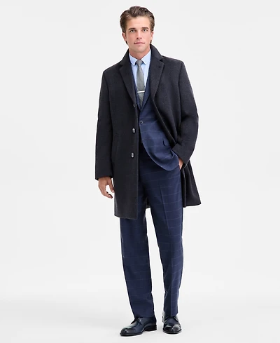 Nautica Men's Modern-Fit Wool-Blend Overcoat
