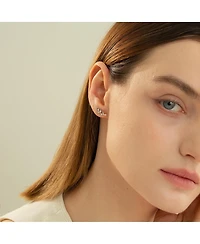 Sterling Silver Olivia Leaf Stud Earrings