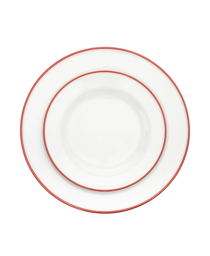 Godinger Bistro Red Band 16 Pc. Dinnerware Set, Service for 4