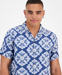 Sun + Stone Men's Larsen Medallion Shirt, Exclusively at Macy's