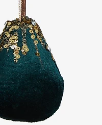 Holiday Lane Enchanted Emerald Fabric Pear Ornament, Macy's Exclusive