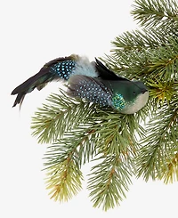 Holiday Lane Enchanted Emerald Feathered Bird Clip Ornament, Macy's Exclusive