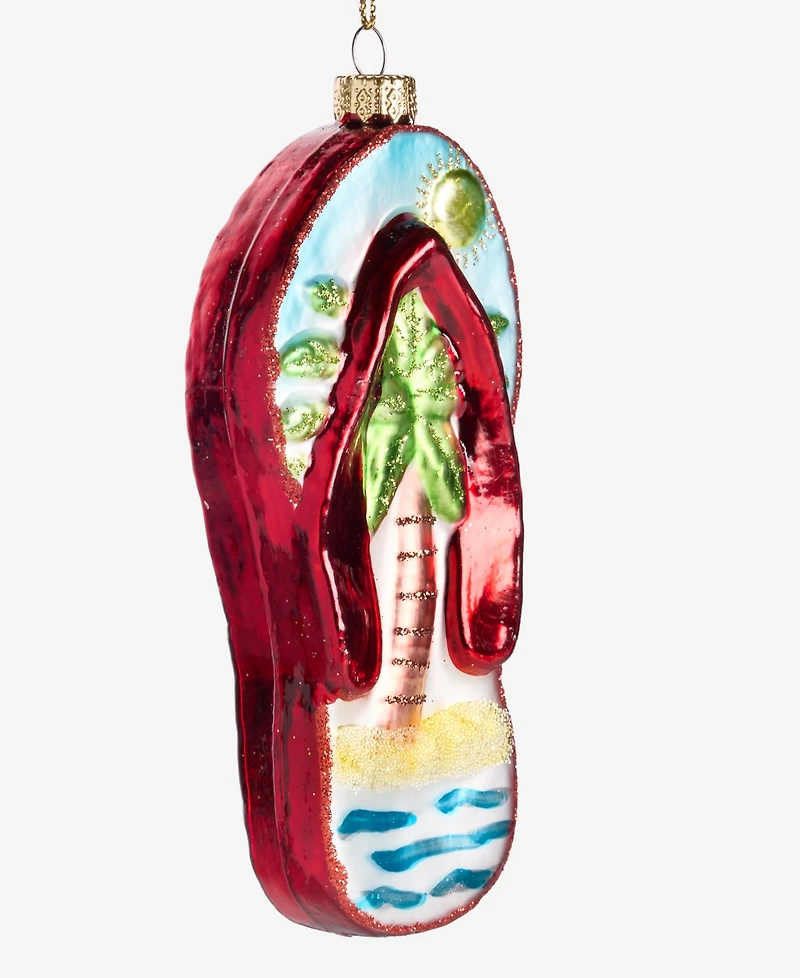 Holiday Lane Florida Glass Beach Flip-Flop Ornament, Macy's Exclusive