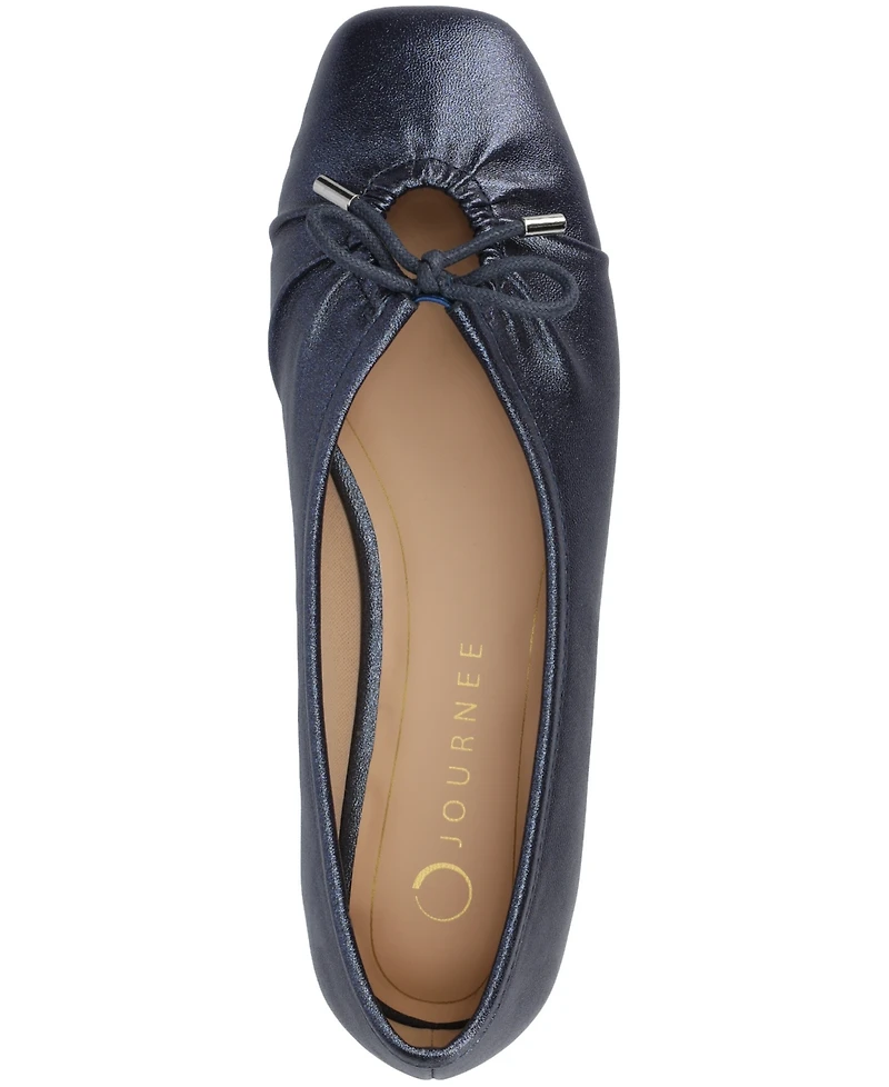 Journee Collection Women's Callee Ballet Bow Slip On Dress Flats