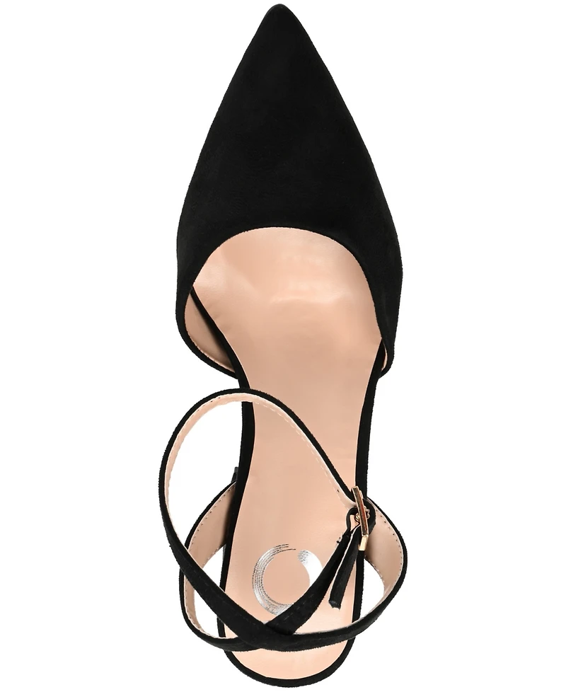 Journee Collection Women's Tyyra Ankle Strap Block Heel Pumps
