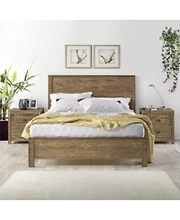 Solid Wood Bed Frame – Sturdy Platform Bed with Slatted Base