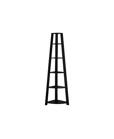 Wooden 5-Tier Corner Bookshelf – Space-Efficient Display Stand for Home or Office