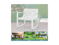 Patio Chairs Set of 2 with Curved Backrests and Seats