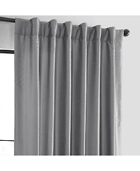 Half Price Drapes Storm Grey Vintage Textured Faux Dupioni Silk Curtain