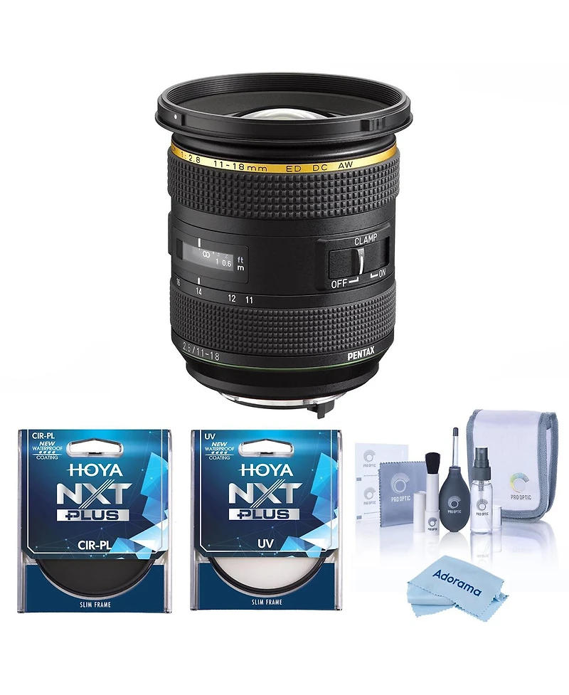 Pentax Hd Pentax-da 11-18mm f/2.8 Ed Dc Aw Lens, Bundle with Hoya 82mm Uv and Cpl Filters