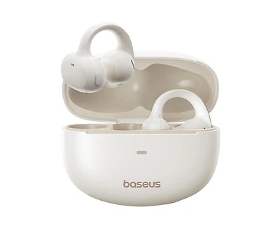 Baseus Open Earbuds True Wireless Earbuds Bluetooth 5.3 Open Ear Headphones Sport Earphones,MC1 White