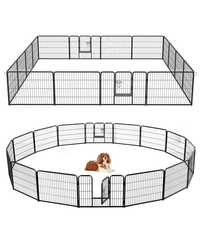 Adjustable Height Dog Playpen with Lockable Door – Spacious Pet Play Area for Dogs