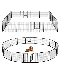 Adjustable Height Dog Playpen with Lockable Door – Spacious Pet Play Area for Dogs