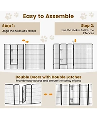 Adjustable Height Dog Playpen with Lockable Door – Spacious Pet Play Area for Dogs