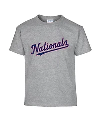 Soft As A Grape Big Boys and Girls 2-Pack Red/Gray Washington Nationals T-Shirt Set