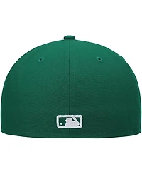 New Era Men's Kelly Green Seattle Mariners White Logo 59FIFTY Fitted Hat