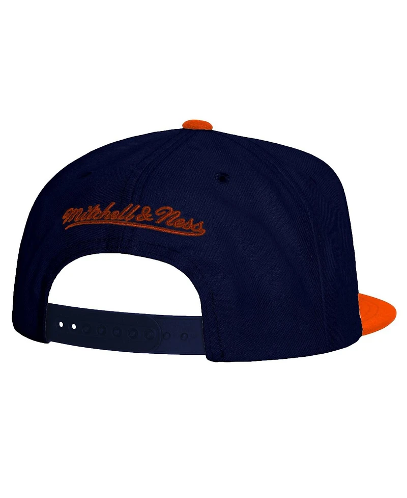 Mitchell & Ness Men's Navy/Orange Auburn Tigers 2-Tone 2.0 Snapback Hat