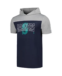 New Era Men's Navy Seattle Mariners Active Brushed Hoodie T-Shirt