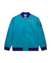 Mitchell & Ness Men's Teal Charlotte Hornets Hardwood Classics Team Og 3.0 Lightweight Satin Full-Snap Jacket