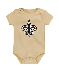Outerstuff Baby Boys and Girls New Orleans Saints Team Starter Bodysuit Set, 3-Pack