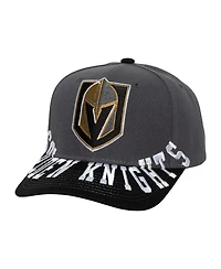 Mitchell & Ness Men's Gray/Black Vegas Golden Knights Underarch Two-Tone Pro Crown Snapback Hat