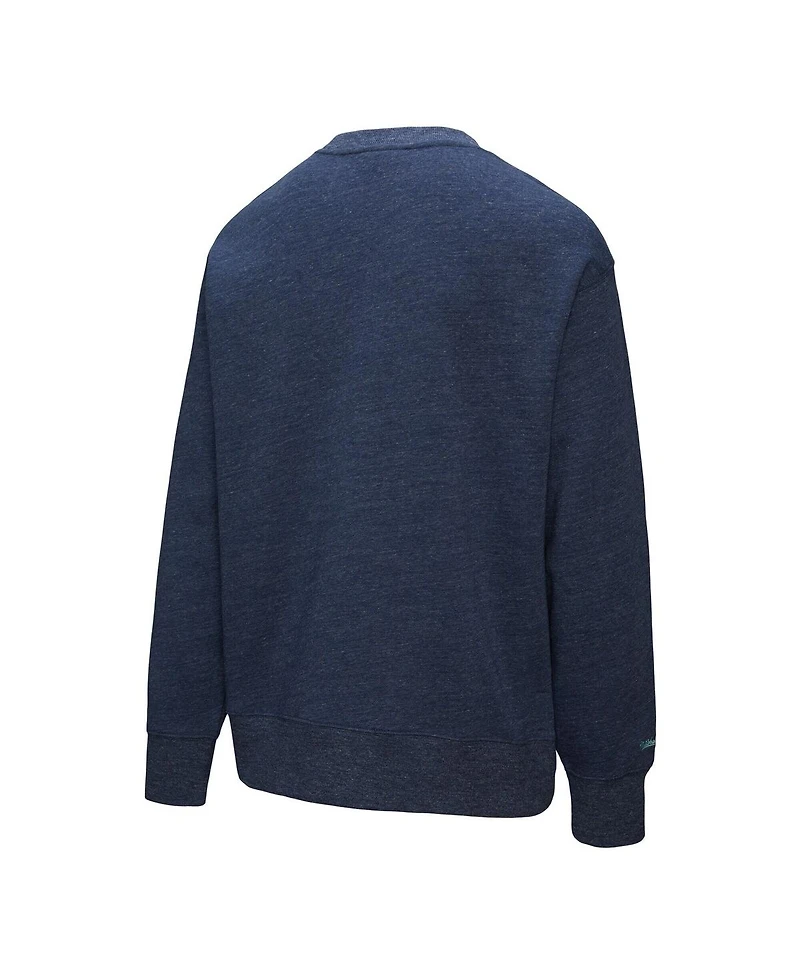 Mitchell & Ness Men's Navy Seattle Kraken Playoff Win Fleece Pullover Sweatshirt