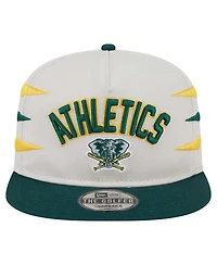 New Era Men's Cream Athletics Iron Golfer Snapback Hat