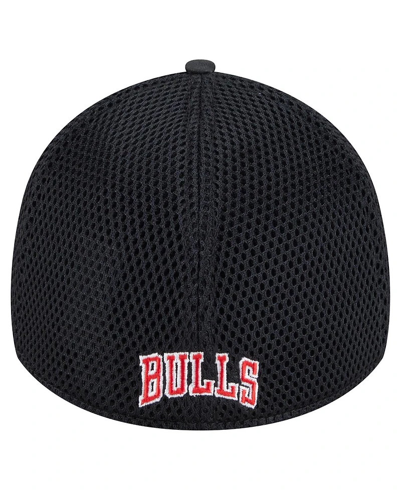New Era Men's Black Chicago Bulls Subtle Camo 39THIRTY Flex Hat