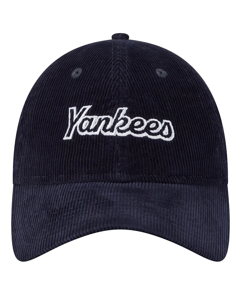 New Era Women's Navy New York Yankees Corduroy 9TWENTY Adjustable Hat