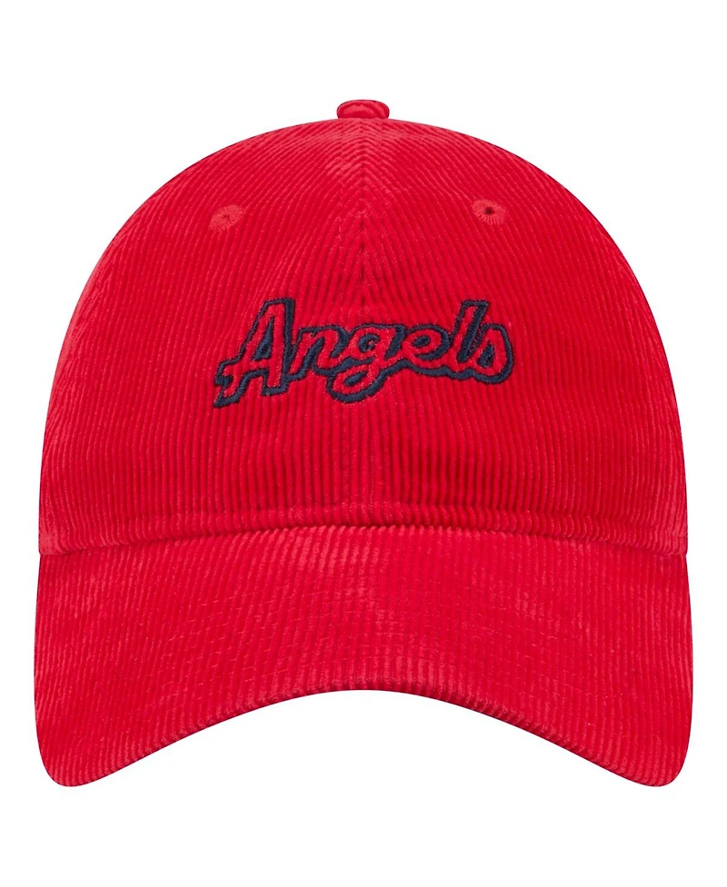 New Era Women's Red Los Angeles Angels Corduroy 9TWENTY Adjustable Hat