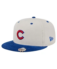 New Era Men's Cream/Royal Chicago Cubs Two-Tone Corduroy 59FIFTY Fitted Hat