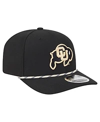 New Era Men's Black Colorado Buffaloes Game Day Multi-Rope 9SEVENTY Stretch-Snap Hat
