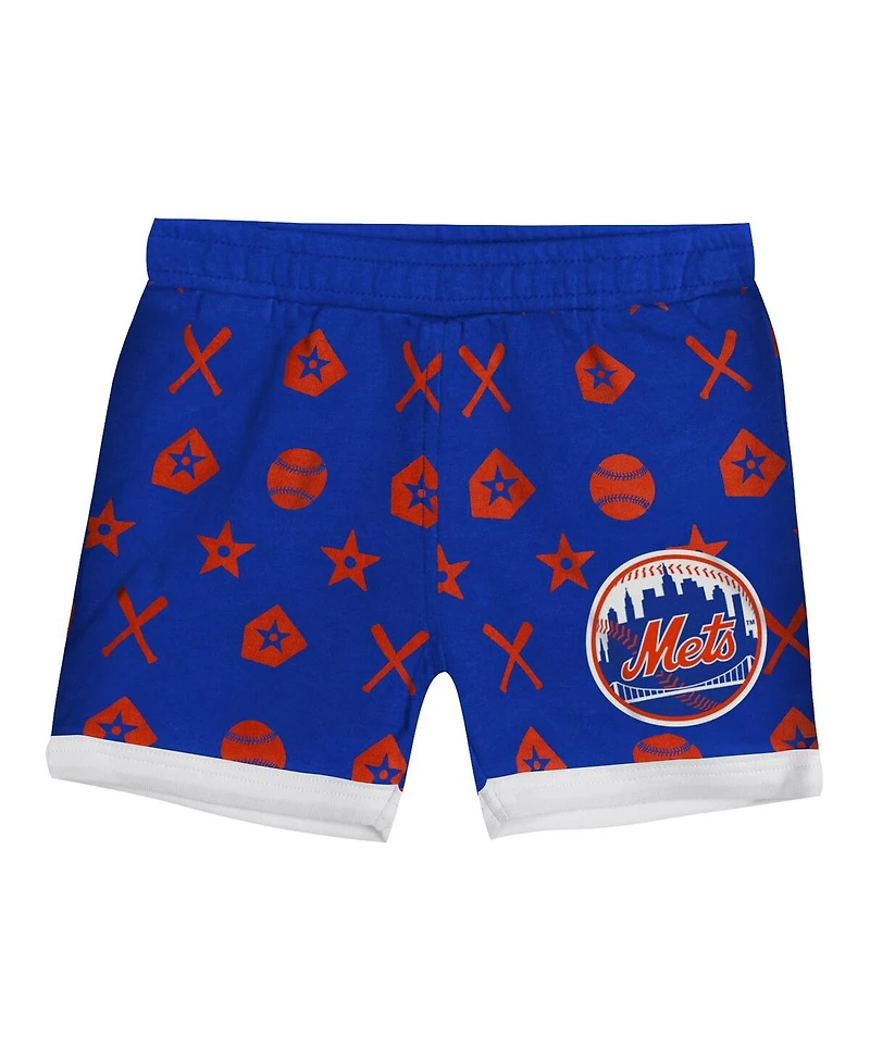 Outerstuff Baby Boys and Girls 2-Piece Blue New York Mets On Deck Diaper Cover Set