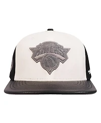 Pro Standard Men's Cream/Black New York Knicks French Terry Snapback Hat