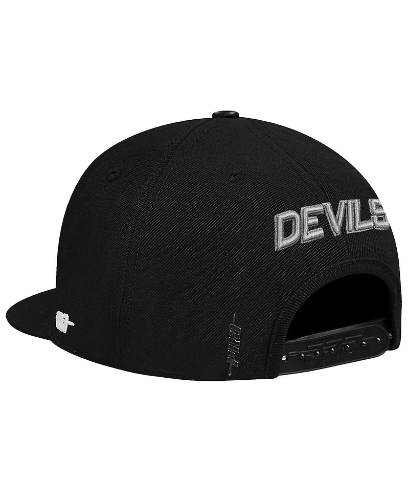 Pro Standard Men's Cream/Black New Jersey Devils French Terry Snapback Hat